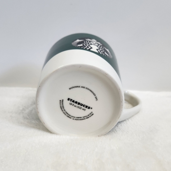 Starbucks 2019 Ceramic White Green Classic Siren Mermaid Coffee Cup Mug XL 18 Oz - Picture 9 of 10